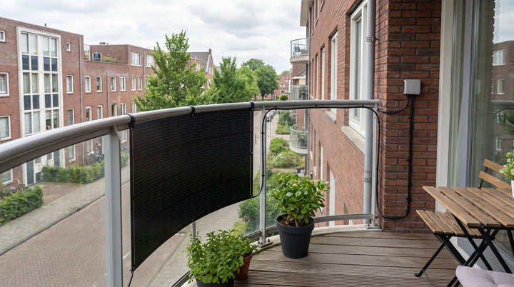 Flexibel_zonnepaneel_op_een_klein_balkon_met_veilige_kabelroute