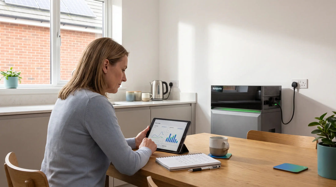 Homeowner_reviewing_household_electricity-use_data_to_work_out_an_appropriate_home_battery_size.