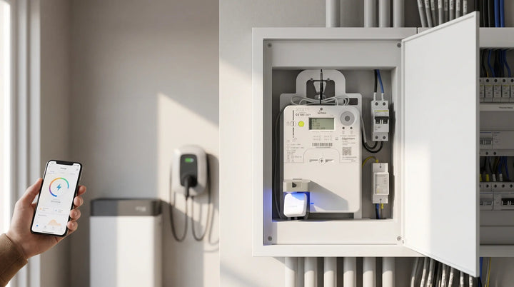 Open_meterkast_met_slimme_meter_en_P1-poort_splitter_voor_thuisbatterij