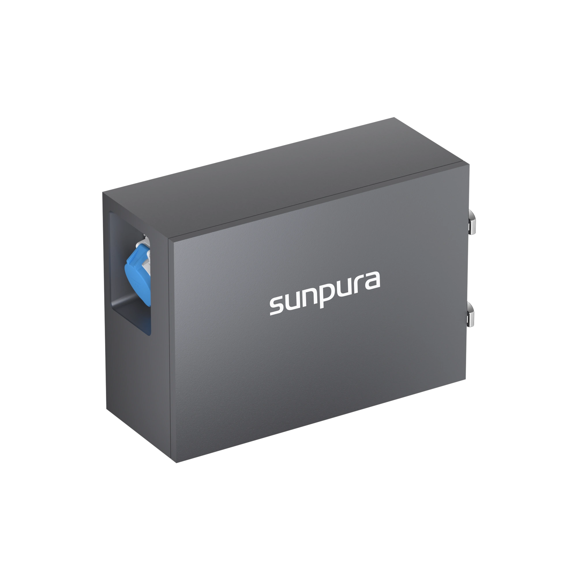 Sunpura GridBox linke Schrägansicht mit seitlichem Anschluss
