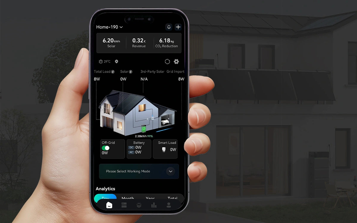 Sunpura App zur Überwachung und Steuerung des Energiesystems