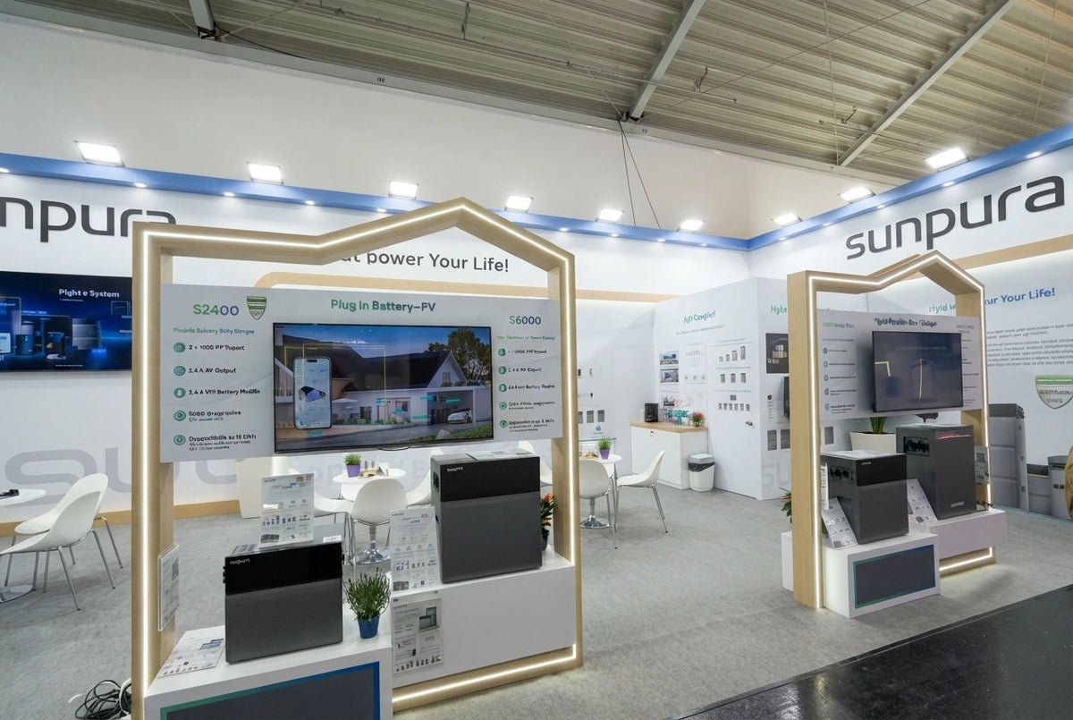 Sunpura-Messestand auf der Intersolar Europe 2026 in München