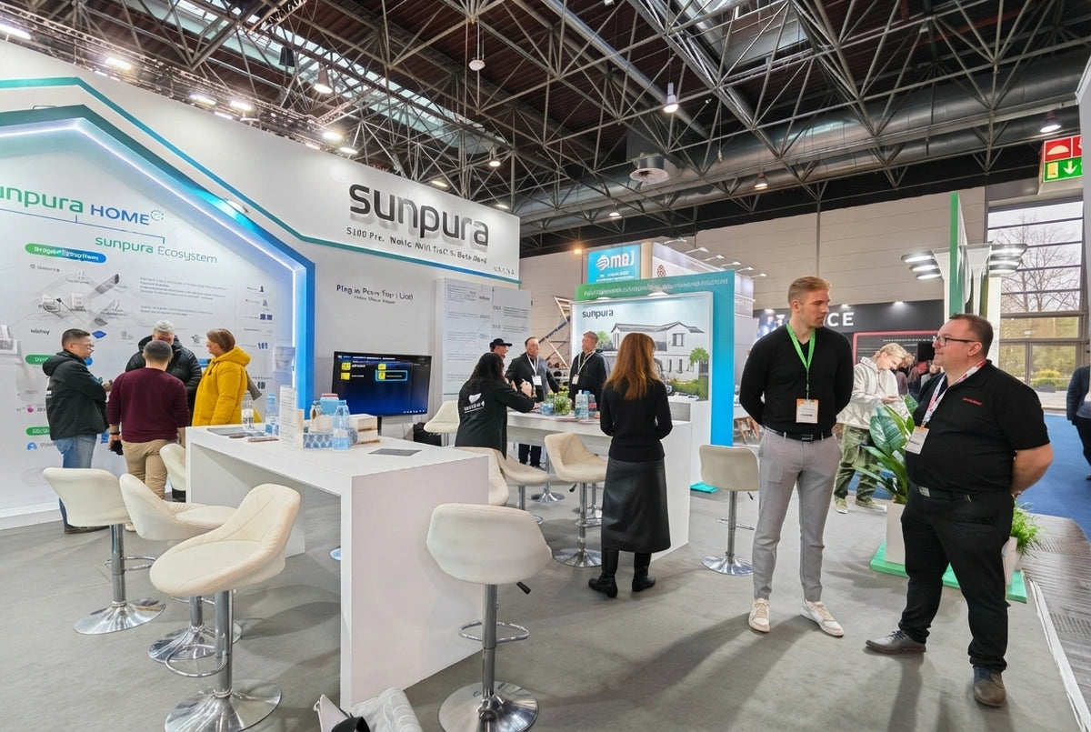 Sunpura-Messestand auf der Solar Solutions Düsseldorf 2025
