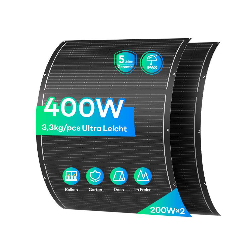 Sunpura flexibles Solarmodul Set 400W ultraleicht