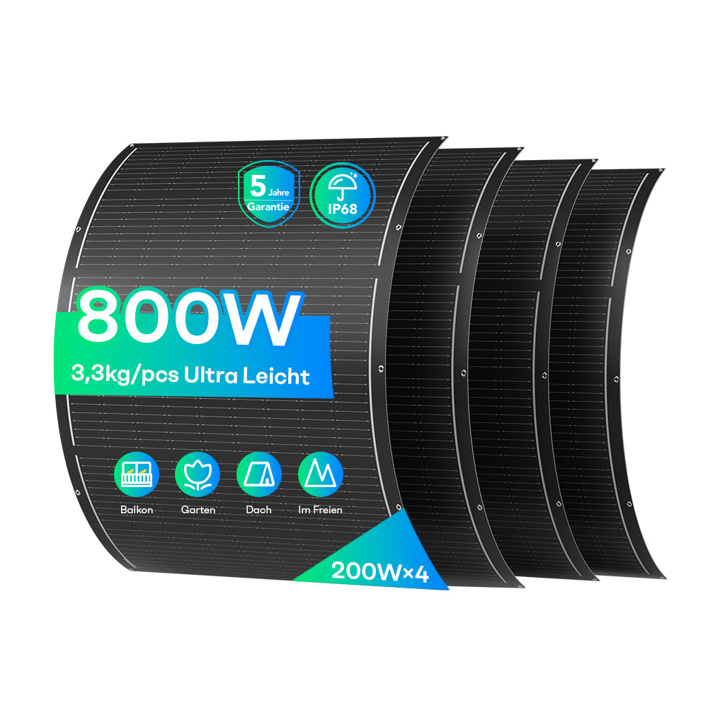 Sunpura flexible Solarmodule 800W Set für Off-Grid