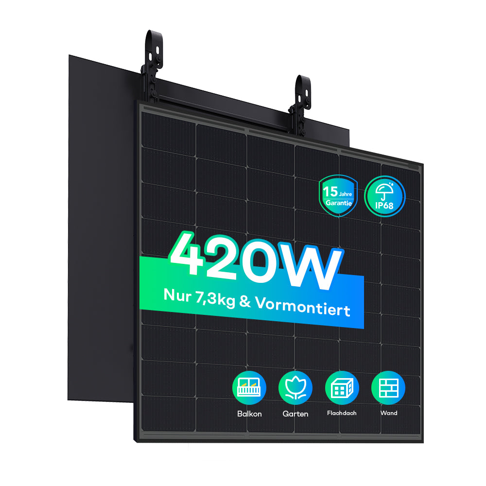 Sunpura 420W Full Black Leichtglas Solarmodul Set